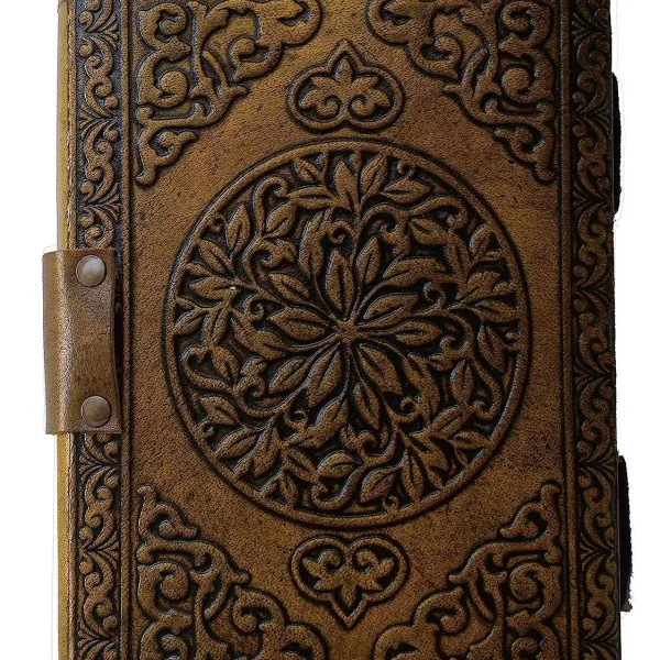 Genuine Leather Diary | Vintage Handmade Leather Journal | Premium Antique LOCK Closure | 200 Handmade Deckle Edge Antique Pages