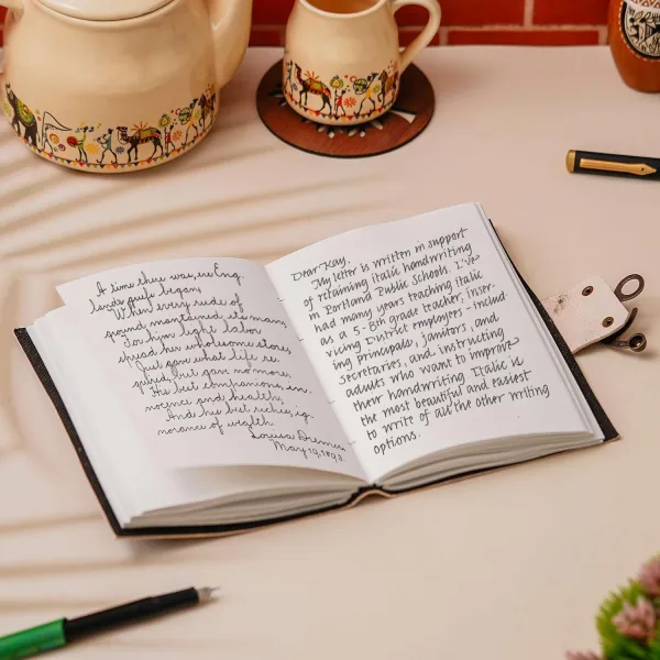 Vintage Printed Cardboard Writing Journal Notebook