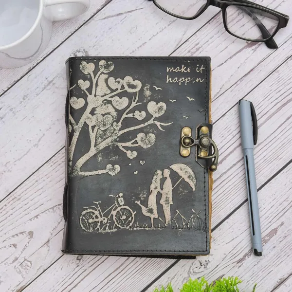Handcrafted Cardboard Diary for Sketching and Drawing