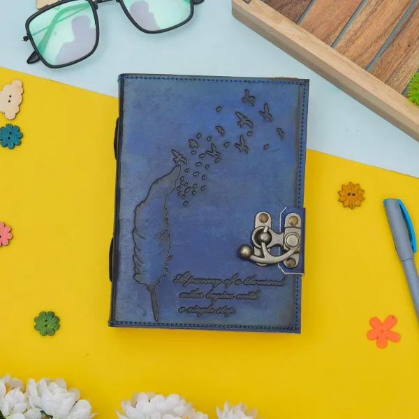 Handmade Cardboard Journal with Buckle Lock Closure