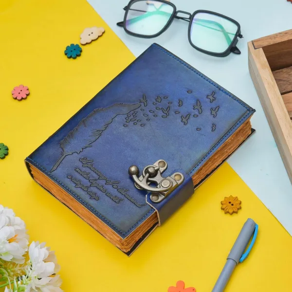 Handmade Cardboard Journal with Buckle Lock Closure