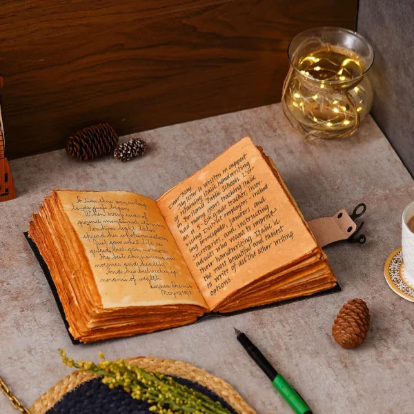 Premium Antique String Closure Leather Travel Journal