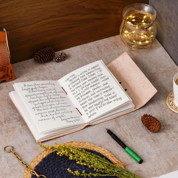 Antique Style Handmade Leather Diary with 200 Blank Pages