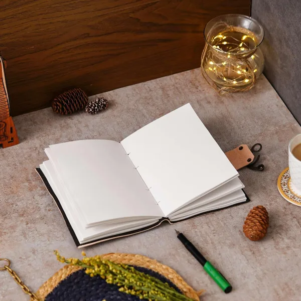 Vintage Style Handmade Leather Diary 200 Pages Notebook