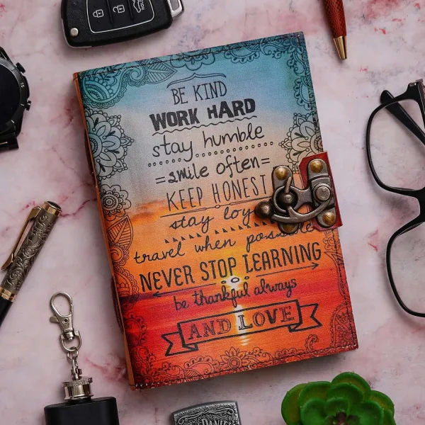 Handmade Vintage Leather Diary Journal 200 Unruled Pages