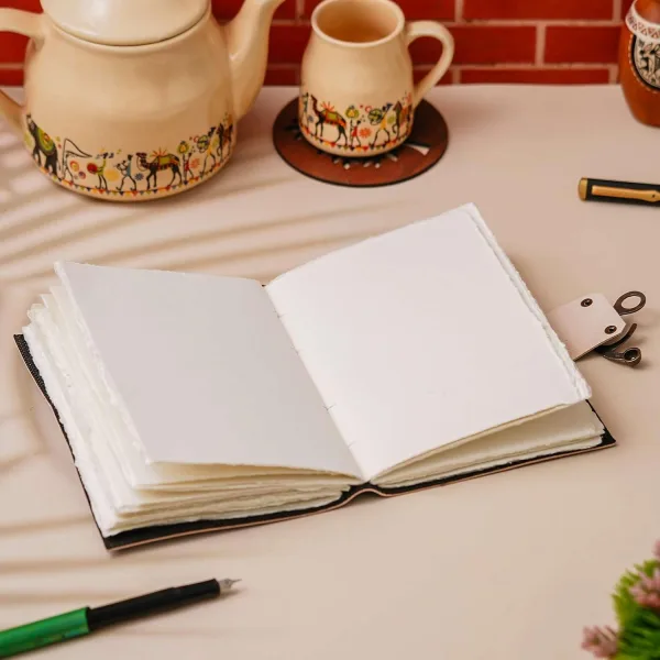 Vintage Handmade Leather Diary 200 Unruled Pages