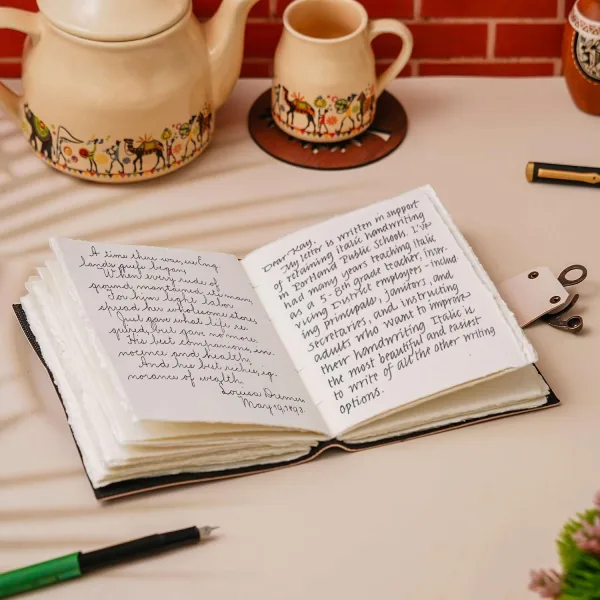 Vintage Handmade Leather Diary 200 Unruled Pages