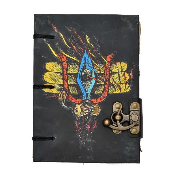 Handmade Printed Cardboard Journal Diary Buckle Lock – Unruled 200