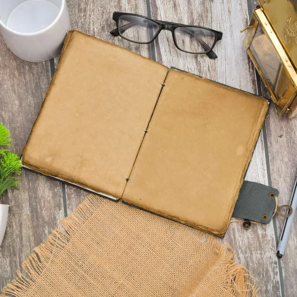 Handmade Printed Cardboard Journal Diary Buckle Lock – Unruled 200