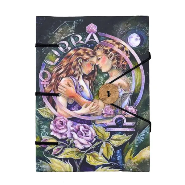 Handmade Printed Cardboard Journal Diary with String Closure 200