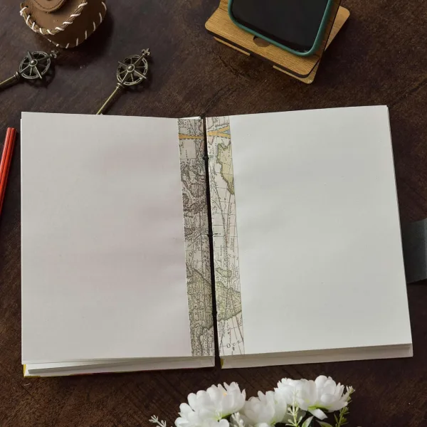 Handmade Printed Cardboard Journal Diary Buckle Lock – 200 Pages