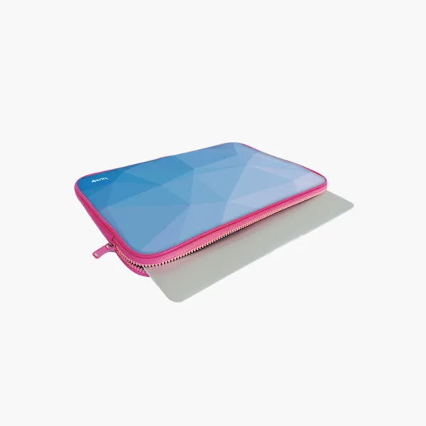 "Glass Blue Abstract" Laptop Sleeves:Bold Modern Design for Every Size