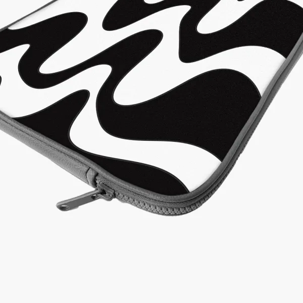 "Black and white Abstract" Laptop Sleeves:Bold Modern Design for Every Size