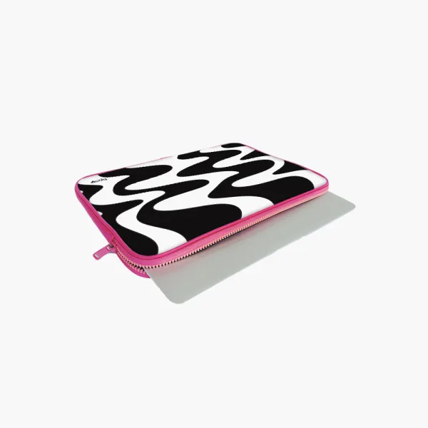 "Black and white Abstract" Laptop Sleeves:Bold Modern Design for Every Size