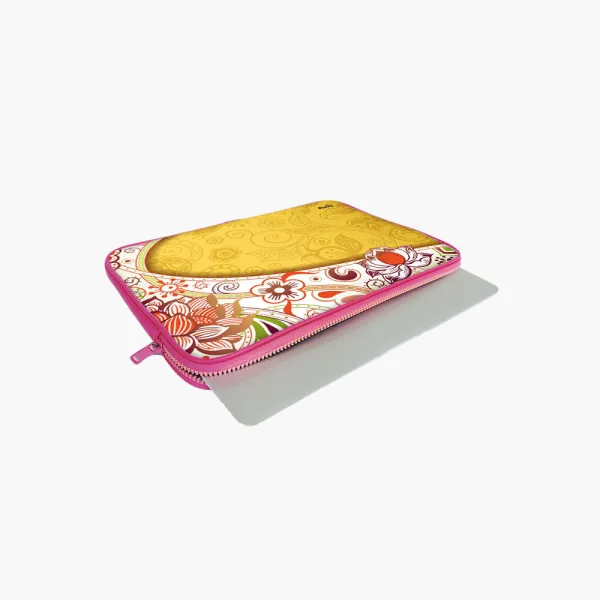 "Floral Abstract" Laptop Sleeves:Bold Modern Design for Every Size