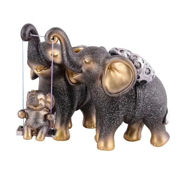 Resin Elephant Showpiece Set of 3 Decorative Home Accent