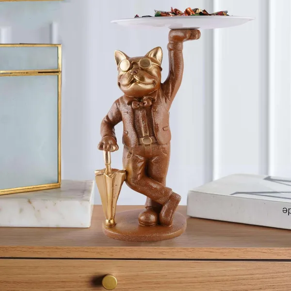 Cool Dog Resin Storage Holder Decorative Showpiece for Home
