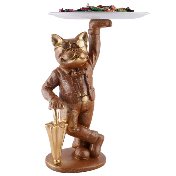 Cool Dog Resin Storage Holder Decorative Showpiece for Home