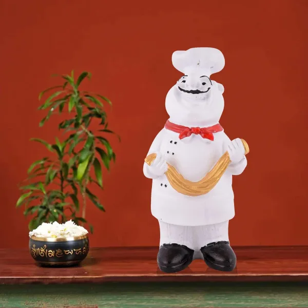 Miniature Cute Chef Resin Statue for Kitchen Decoration