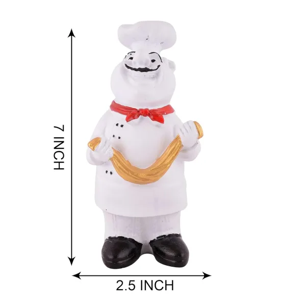 Miniature Cute Chef Resin Statue for Kitchen Decoration