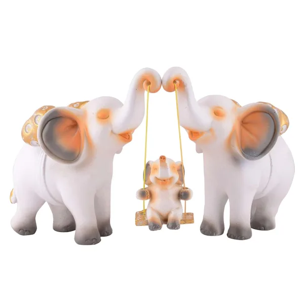 Handcrafted Elephant Decor Set for Tabletop and Mantel