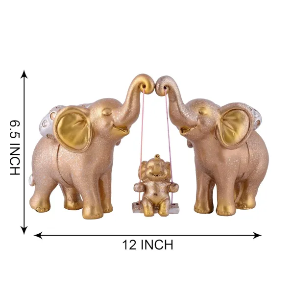 Elegant Resin Elephant Statues for Living Room Decoration