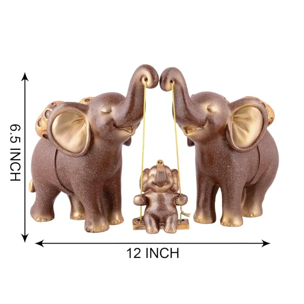 Decorative Elephant Figurine Set for Stylish Interiors