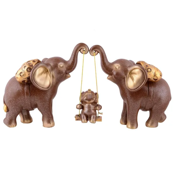 Decorative Elephant Figurine Set for Stylish Interiors