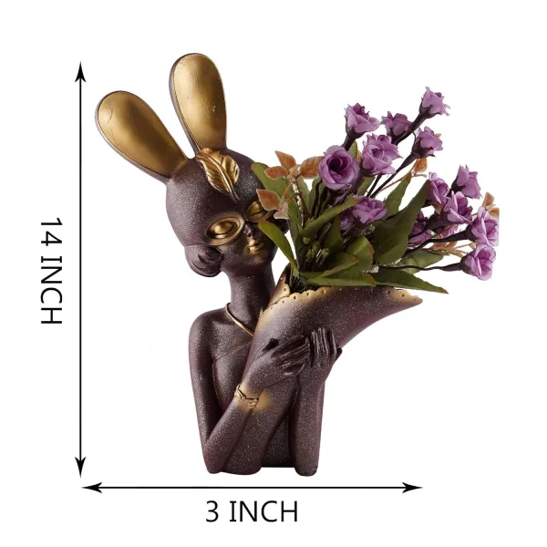 Artistic Flower Vase for Tabletop and Shelf Decoration