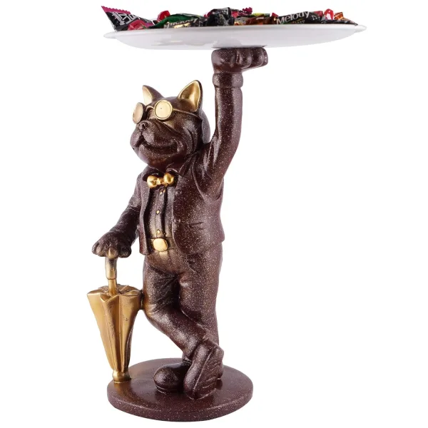 Resin Decorative Cool Dog Storage Holder for Home