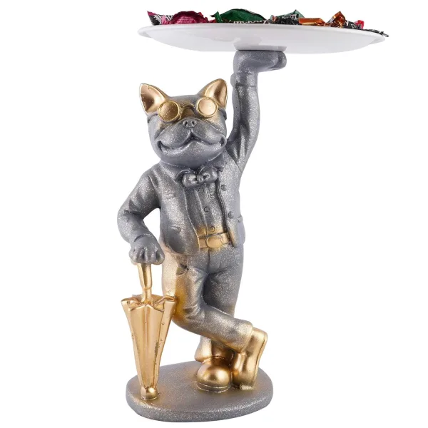 Resin Cool Dog Storage Holder Home Decor Showpiece