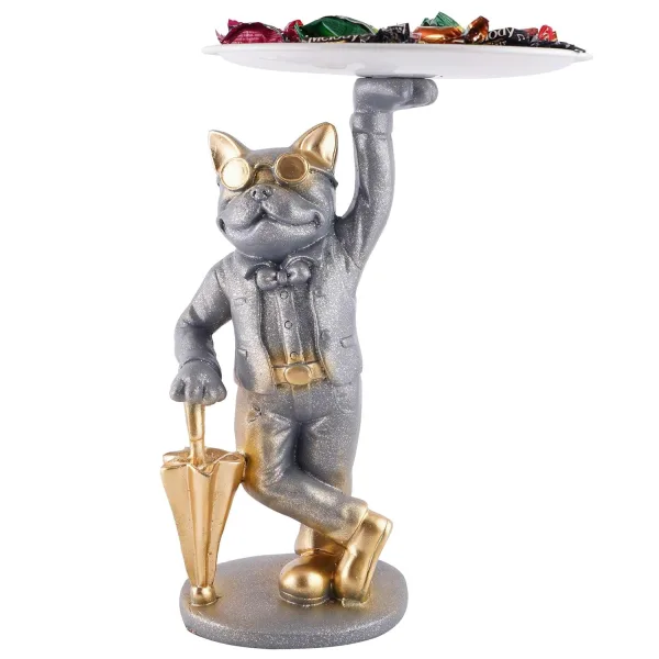 Resin Cool Dog Storage Holder Home Decor Showpiece