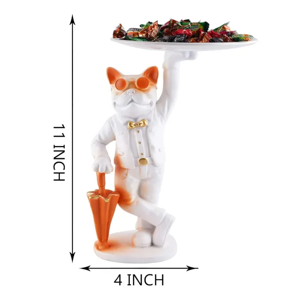 Resin Cool Dog Storage Holder Decorative Showpiece