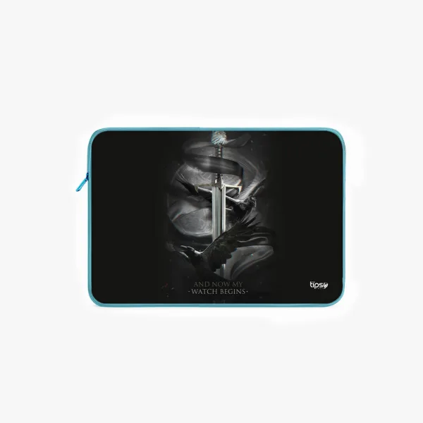 " NOW MY WATCH BEGINS #GOT" Laptop Sleeves:Bold Modern Design for Every Size