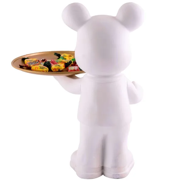 Cool Teddy Bear Showpiece with Plate Home Decor
