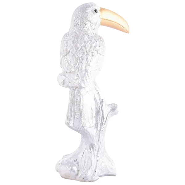 White Resin Parrot Decorative Showpiece for Home