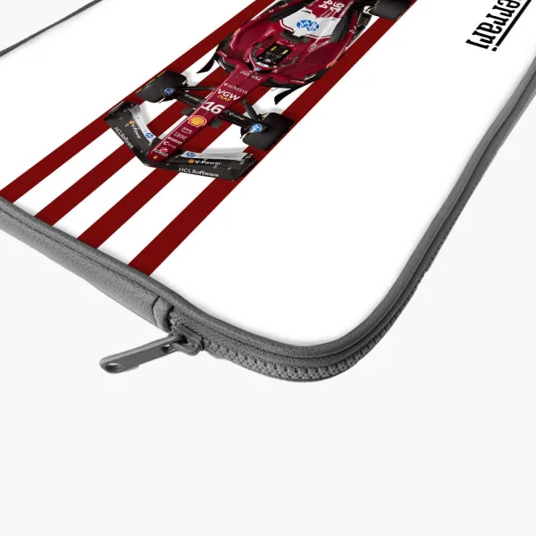 "CHARLES LECLERC # SCUDERIA FERRARI" Laptop Sleeves:Bold Modern Design for Every Size