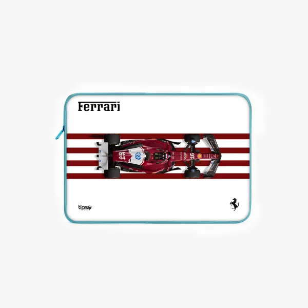 "CHARLES LECLERC # SCUDERIA FERRARI" Laptop Sleeves:Bold Modern Design for Every Size