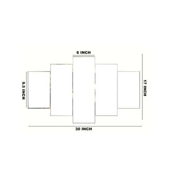 MDF Framed 3D Wall Painting Set of 5 Living Room Decor