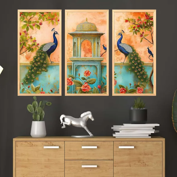 Wall Paintings Set of Three for Wall Decoration Big size Framed Wall Paintings