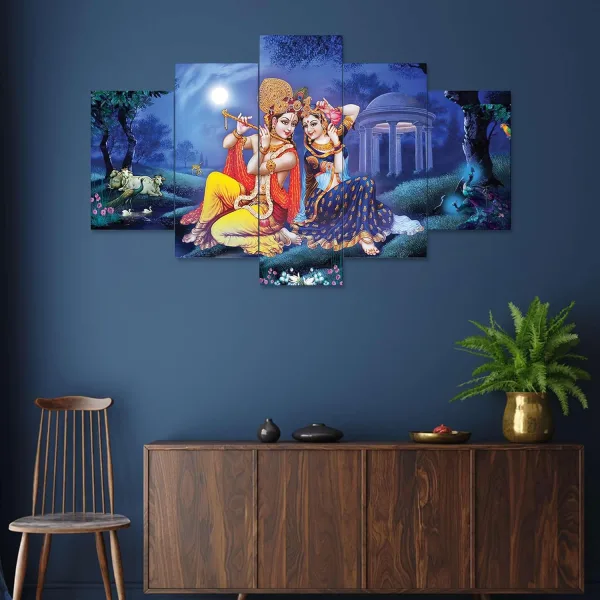 MDF Framed 3D Wall Painting Set of Five for Home Decoration