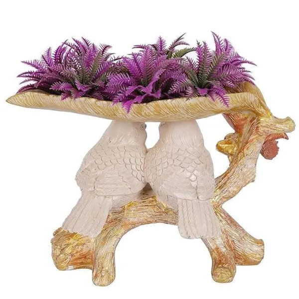 Birds Couple on Tree Handcrafted Resin Showpiece
