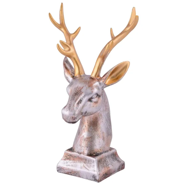 Deer Head Resin Showpiece Animal Figurine Vaastu Decor