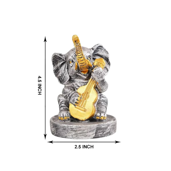 Resin Elephant Musical Home Decor Showpiece