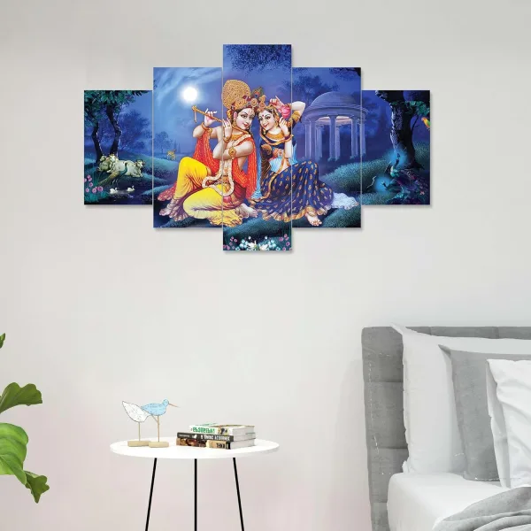 MDF Framed 3D Wall Painting Set of Five for Home Decoration