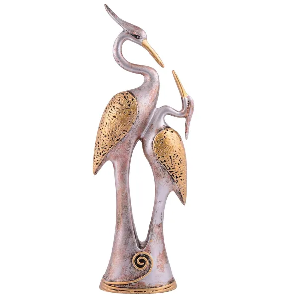 Good Luck White Swan Decorative Home Showpiece