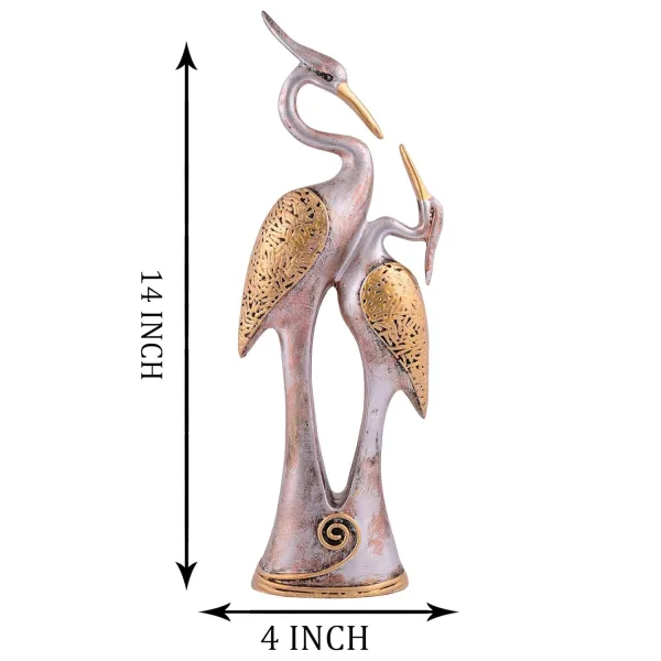 Good Luck White Swan Decorative Home Showpiece