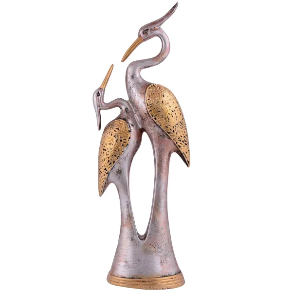 Good Luck White Swan Decorative Home Showpiece