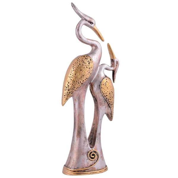 Good Luck White Swan Decorative Home Showpiece