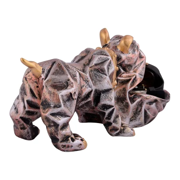 Cool Dog Showpiece with Plate Decorative Accent